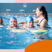 Teaching a child how to swim