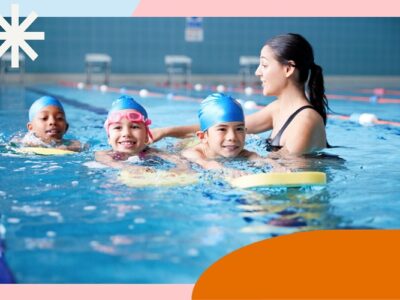 Teaching a child how to swim