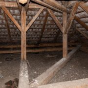 Rustic Attic. Old garret, attic loft / roof construction