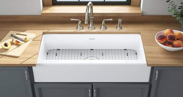 farmhouse-style kitchen sink